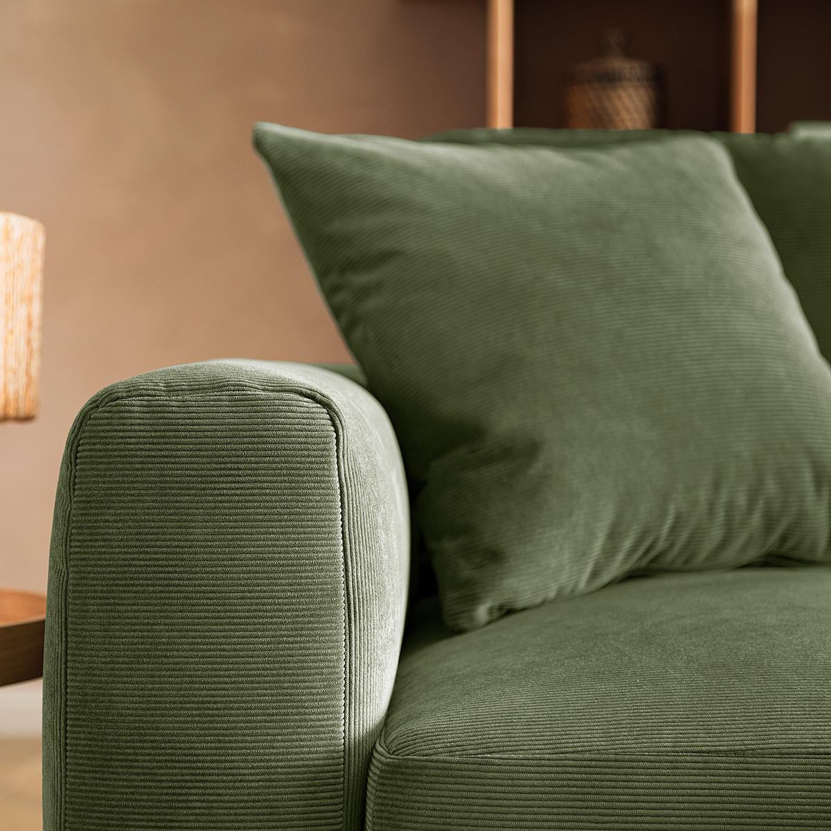 ECKSOFA mit Longchair - Schwarz/Grün, Kunststoff/Textil (286/183cm) - home24