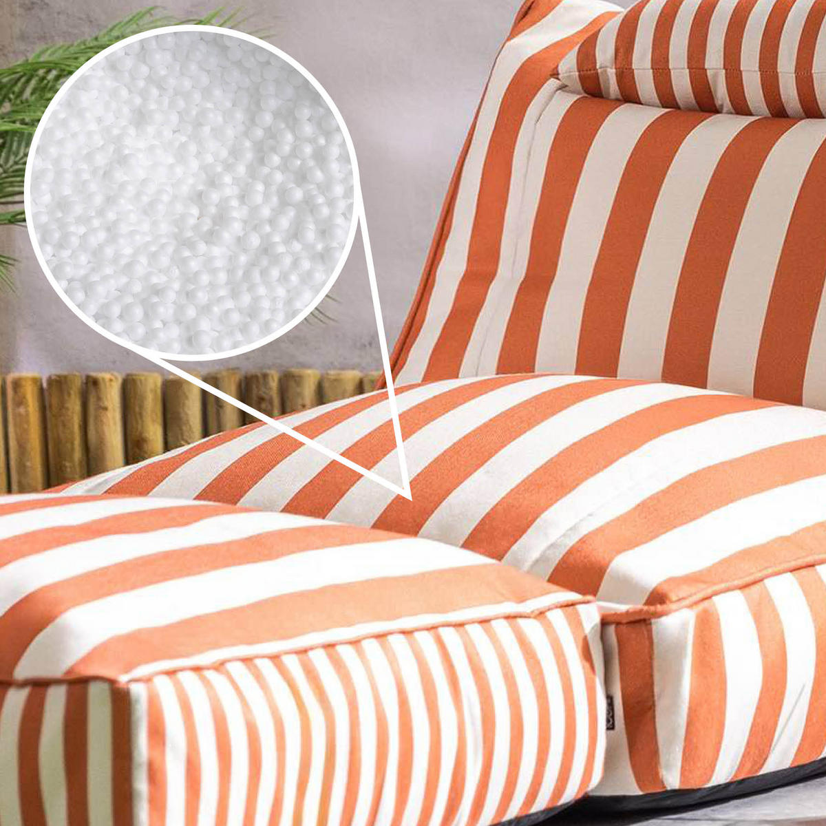 SITZSACK Outdoor mit Bodenkissen Nova - Orange, Textil (84/68/180cm) - icon