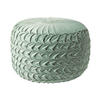 SAMT-POUF Grace grün, plissiert in Flechtoptik, 50/50/35 cm - Mintgrün, Textil (50/35/50cm) - Homescapes