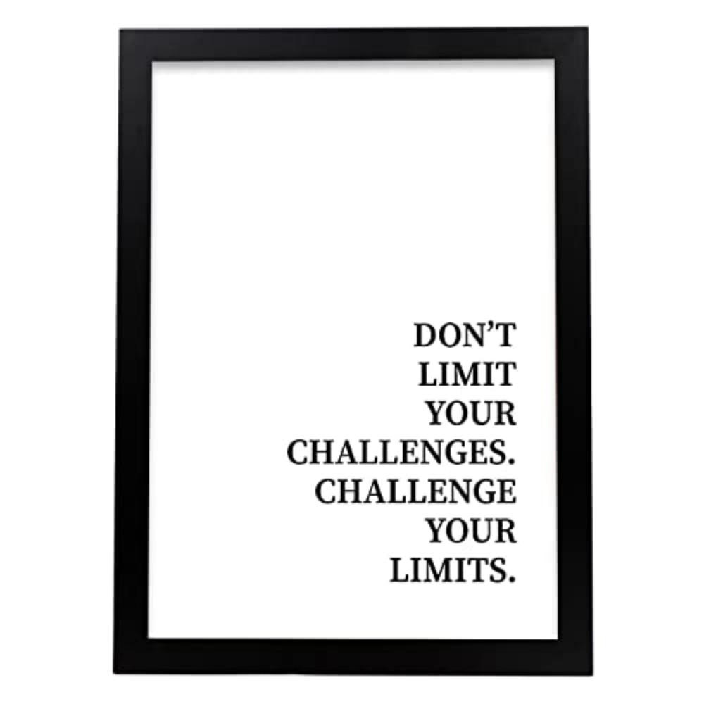 POSTER Inspirierende Kunst – Dont Limit A3 Schwarzer Rahmen - Schwarz, Papier (29.7/5/42cm) - Nacnic