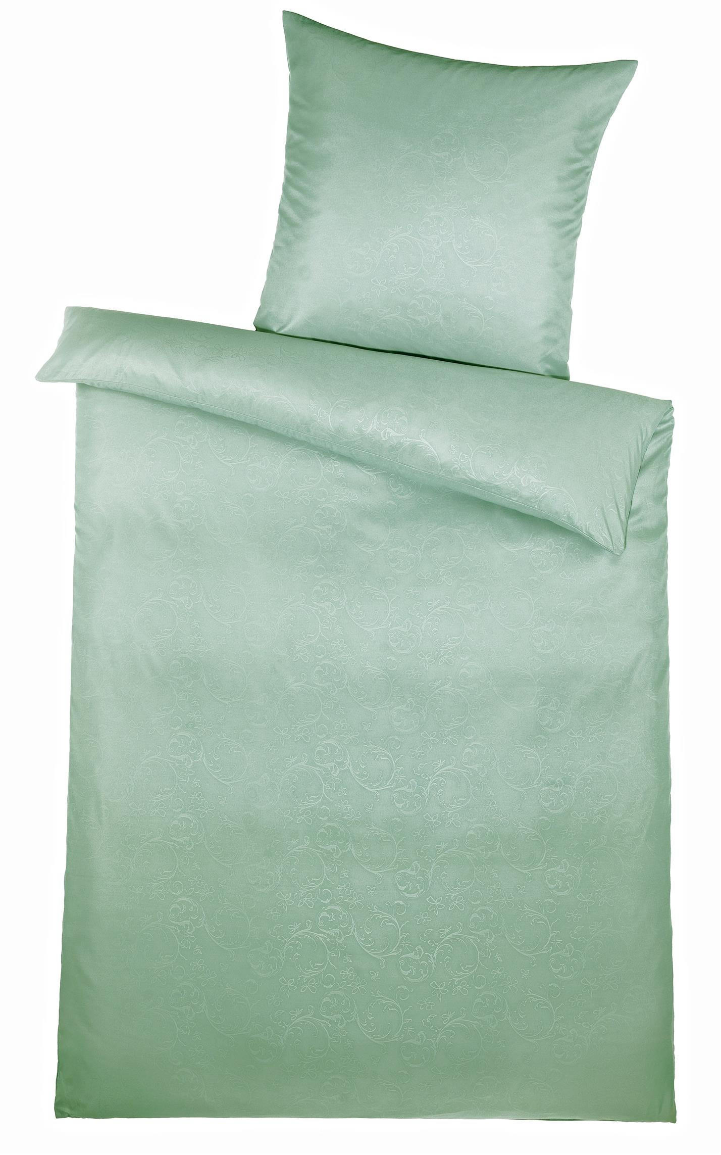 MIKROFASER-BETTWÄSCHE 135x200 Super softer Bettbezug aus 100% Polyester, Bettbezüge Grün Floral Muster - Hellgrün, Textil (135/200cm) - Carpe Sonno
