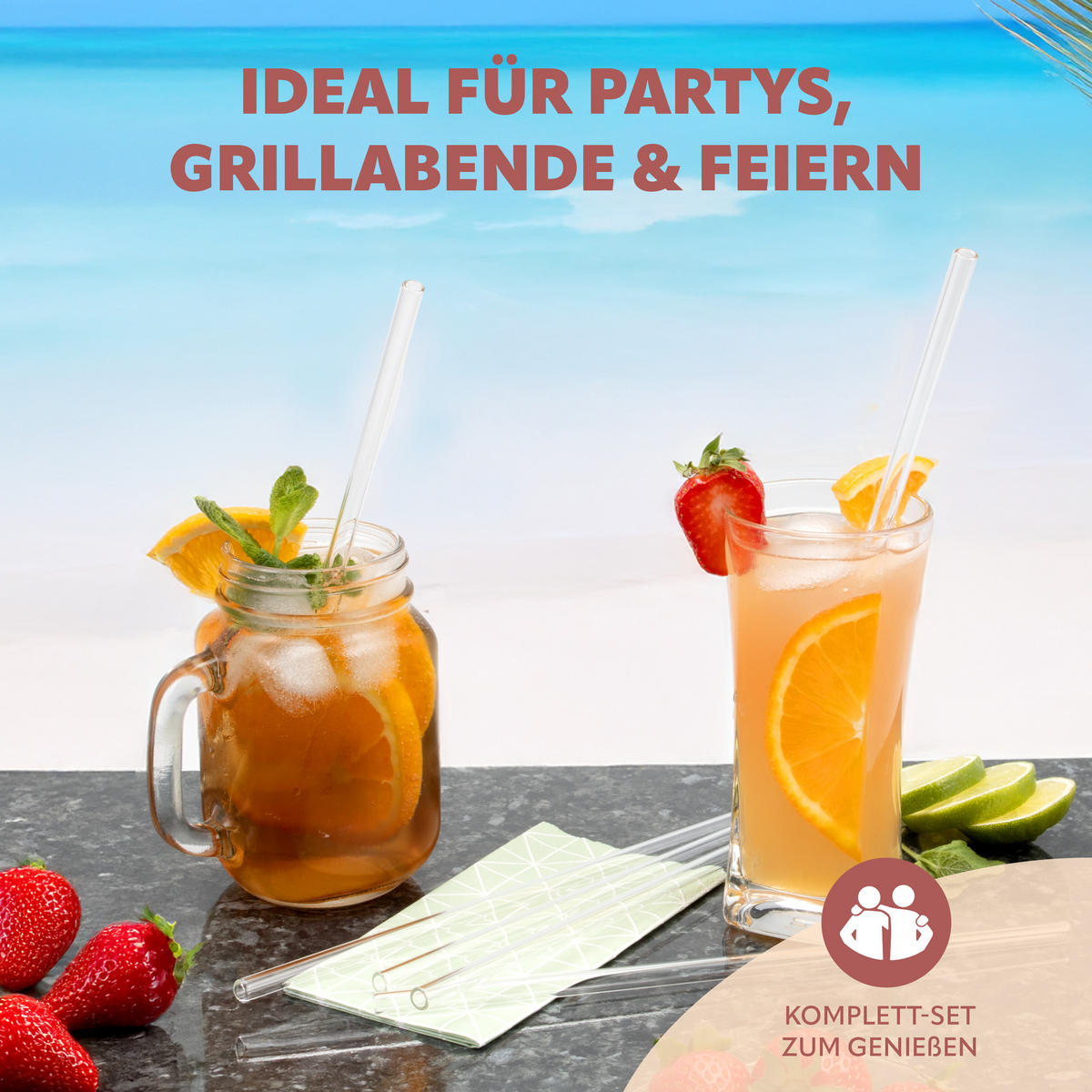 GLAS-TRINKHALME, transparent - Transparent, Glas (0.8/25cm) - bremermann