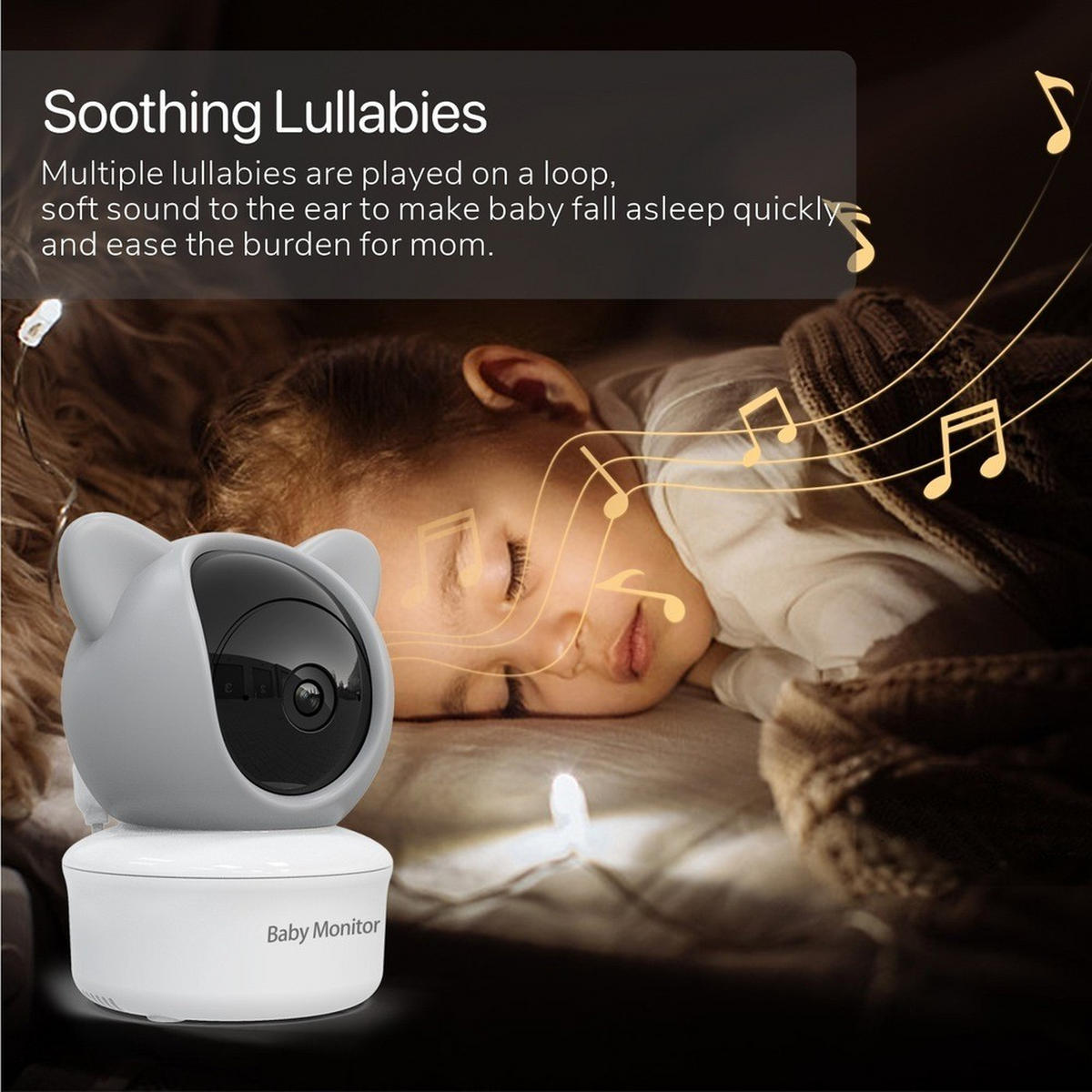 BABYPHONE, 5 Zoll HD Display，EU-Stecker - Weiß, Kunststoff - Authentics