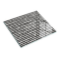 GLASPLATTE 60x52 cm Streifen - Schwarz, Glas (60/0.4/52cm) - TULUP