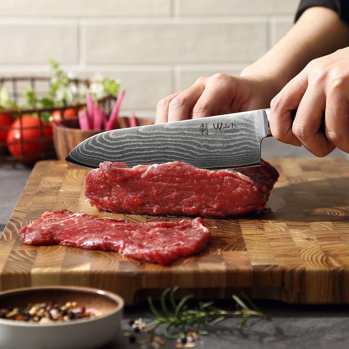 MESSERSET 3-tlg. 8–17 cm - Schwarz, Metall - Wakoli