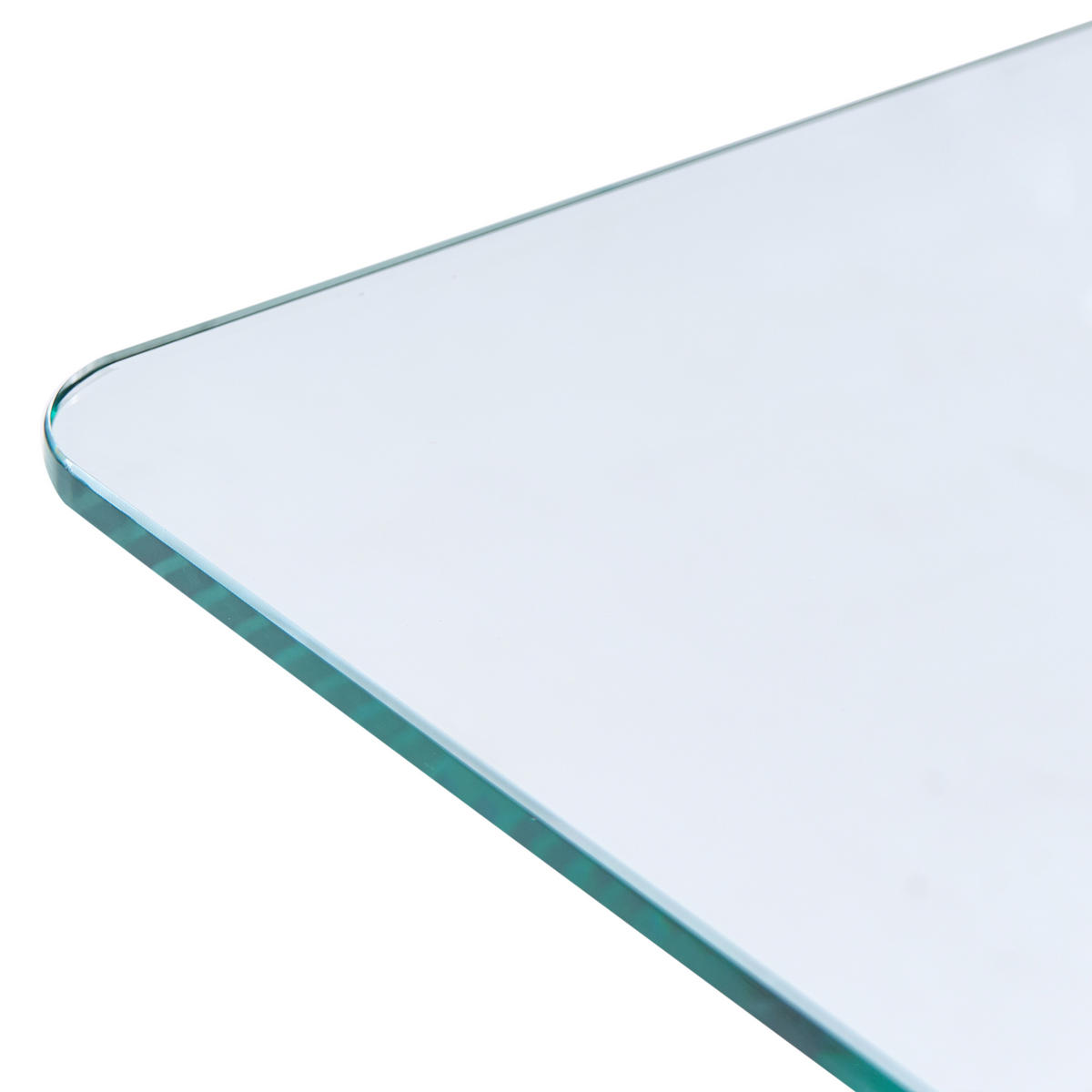 BEISTELLTISCH Sicherheitsglas Transparent Amisk - Transparent, Glas (50/50/46cm) - Beliani