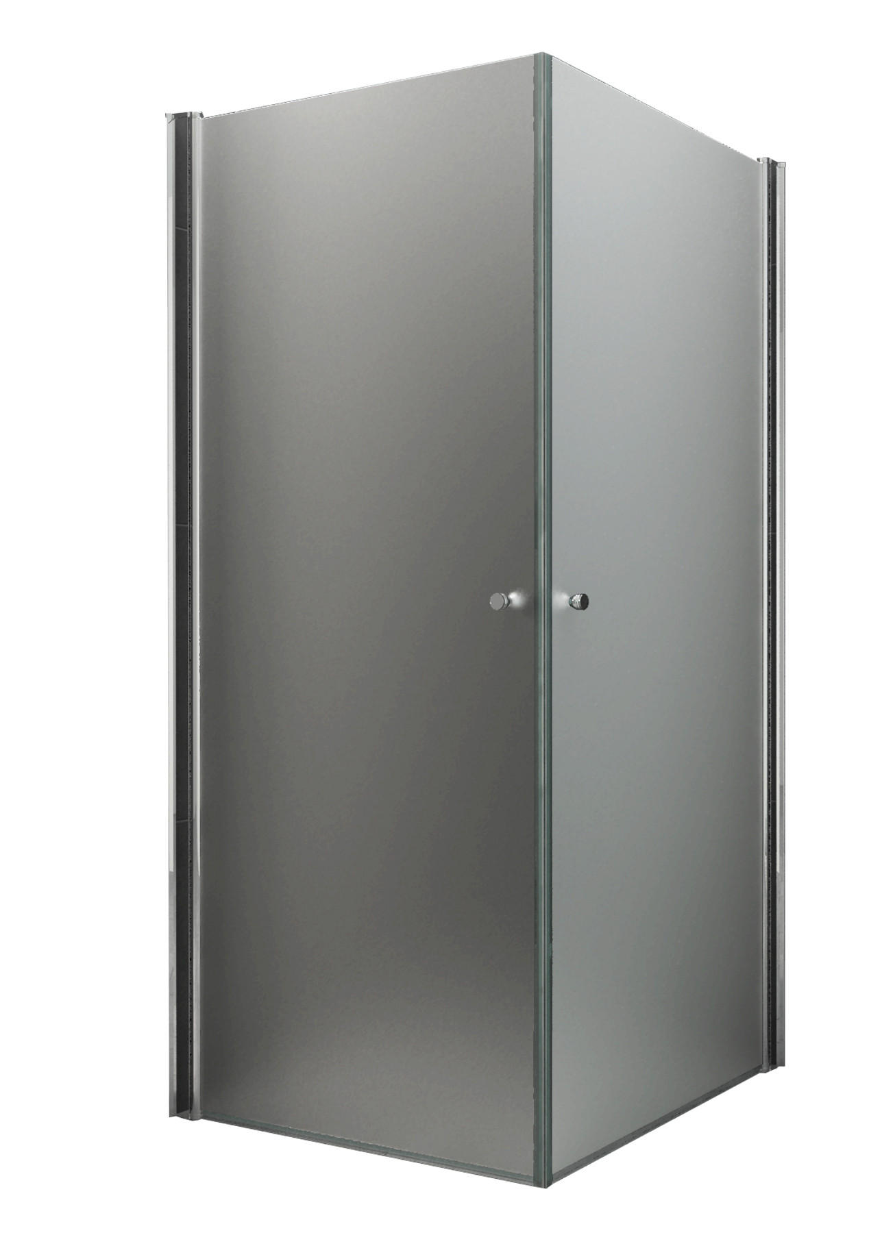 DUSCHKABINE SPA-FROST Sandgestrahlt 80 x 80 x 190 cm 8 mm ESG - Transparent, Glas (80/80/190cm) - Glasdeals
