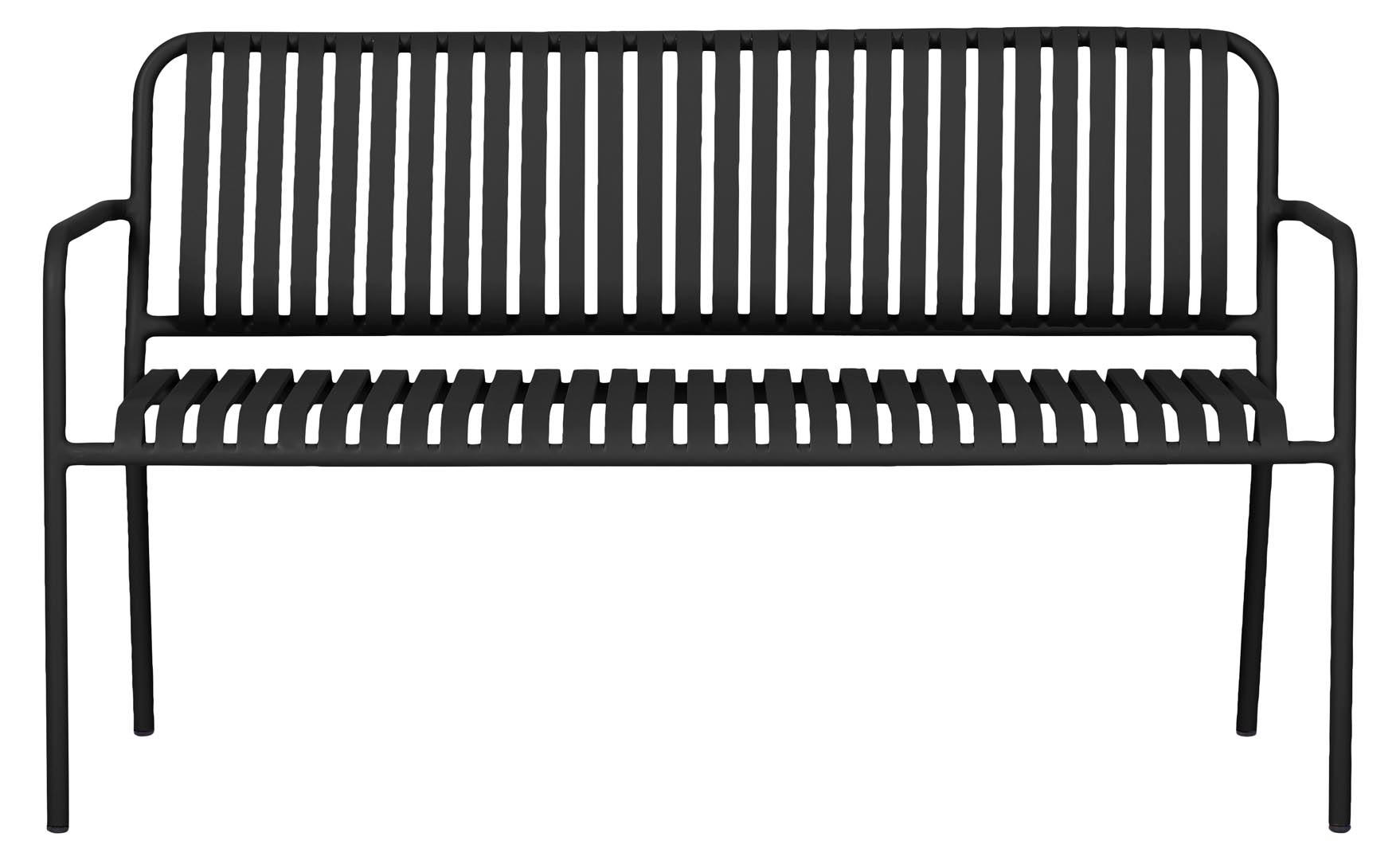 GARTENBANK Schwarz - Schwarz, Holzwerkstoff (140/83/56cm) - ebuy24