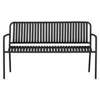 GARTENBANK Schwarz - Schwarz, Holzwerkstoff (140/83/56cm) - ebuy24