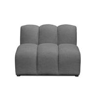 SOFAELEMENT Chenille Stoff Grau - Dunkelgrau/Schwarz, Holzwerkstoff/Kunststoff (90/70/89cm) - Makamii