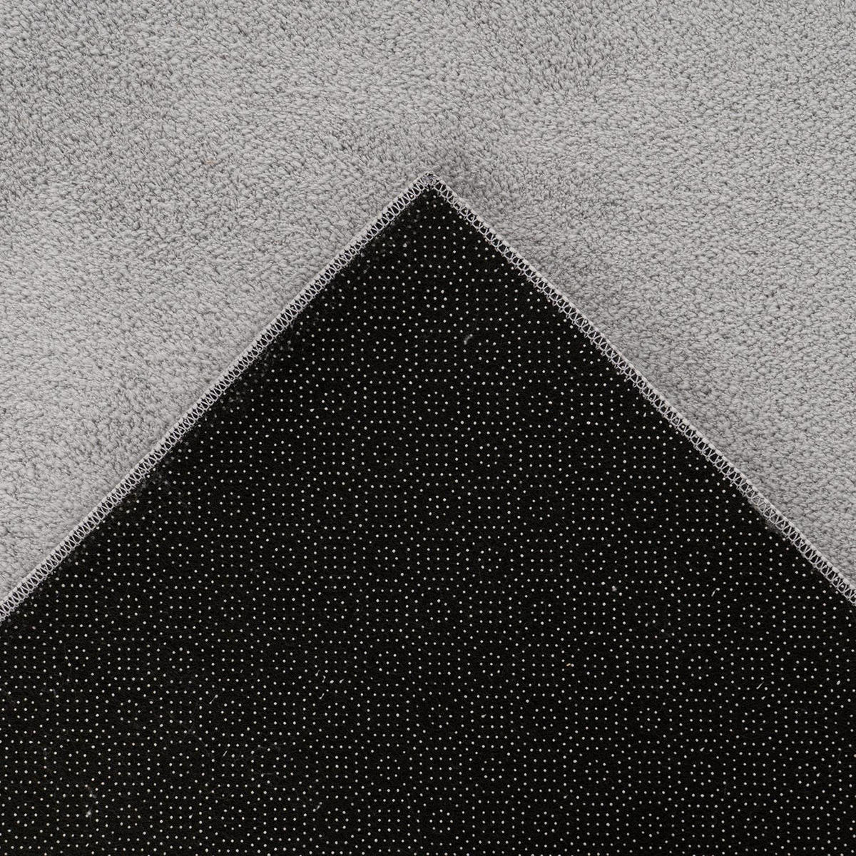 KURZFLOR-TEPPICH Waschbar Calma 200 Grau 80x280 cm - Grau, Kunststoff/Textil (80/280cm) - carpet city