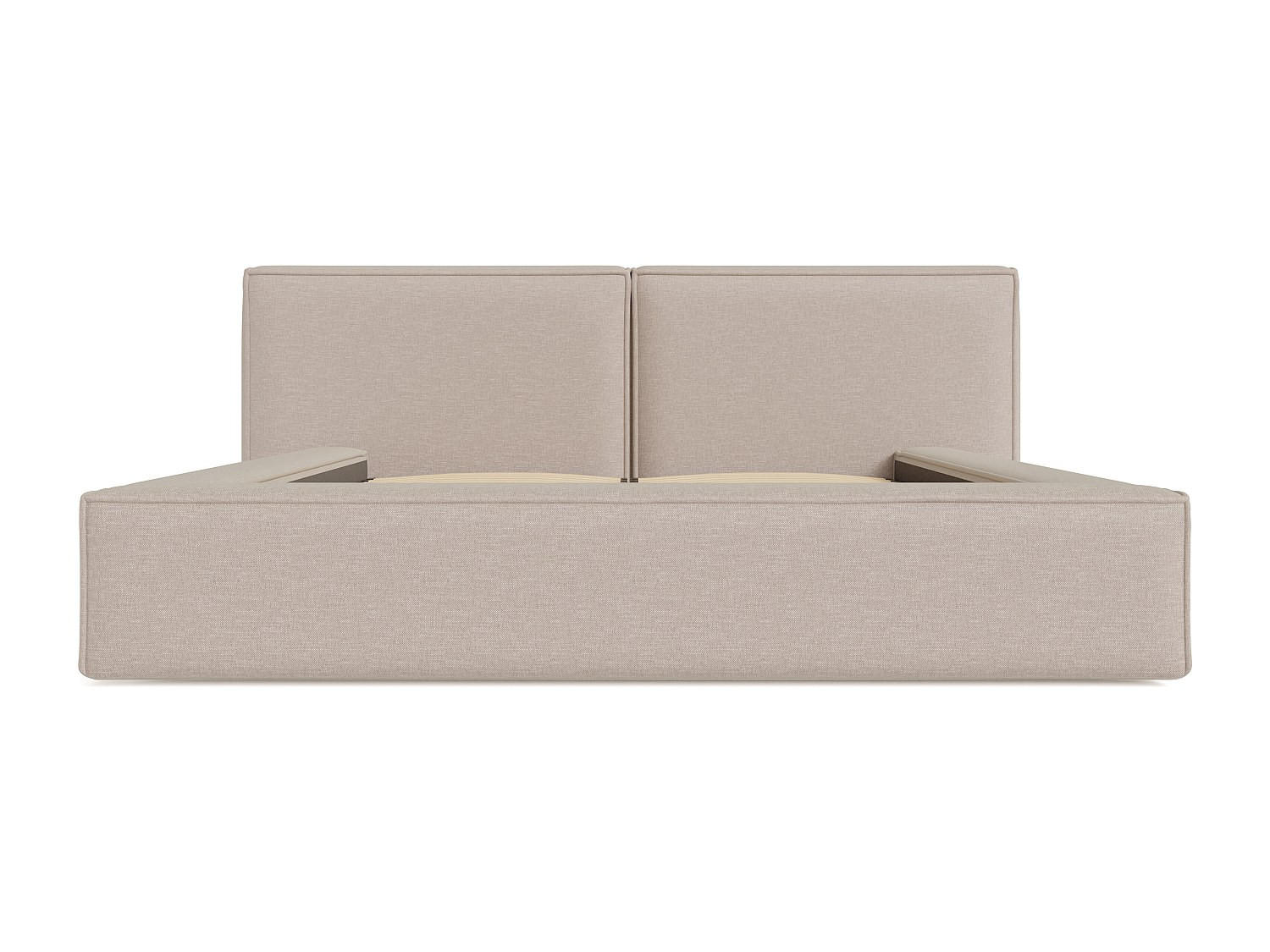 BETT mit Bettkasten - 2 Personen - stoff - beige Timano - Beige, Textil (140/190cm) - Vente-Unique