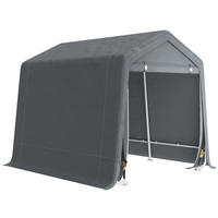 GARTENHAUS, 2 Reißverschlusstüren, wasserdicht, UV-beständig 2,4 x 2 x 2 m ,dunkelgrau - Dunkelgrau, Metall (200/202/240cm) - Vallsero