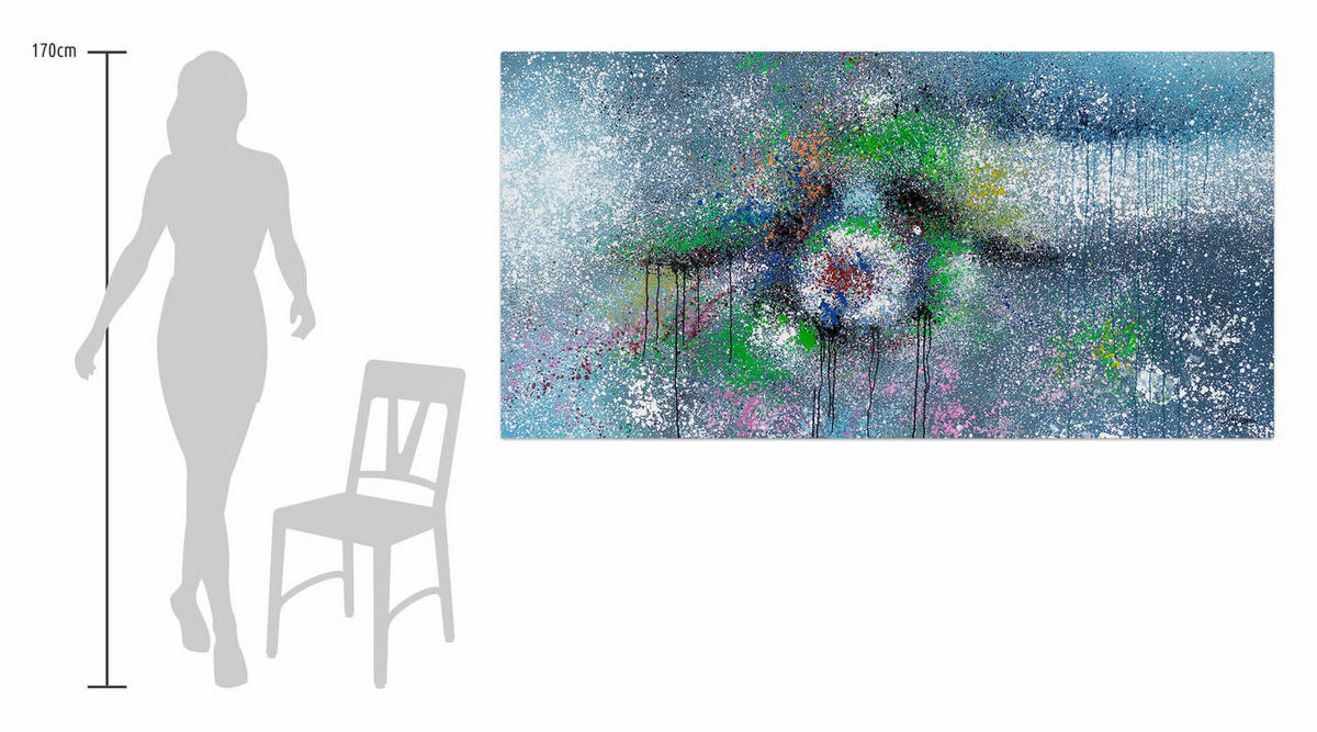 ÖLGEMÄLDE XXL Grün 200/100 cm - Grün, Holz/Textil (6.68/100cm) - KUNSTLOFT