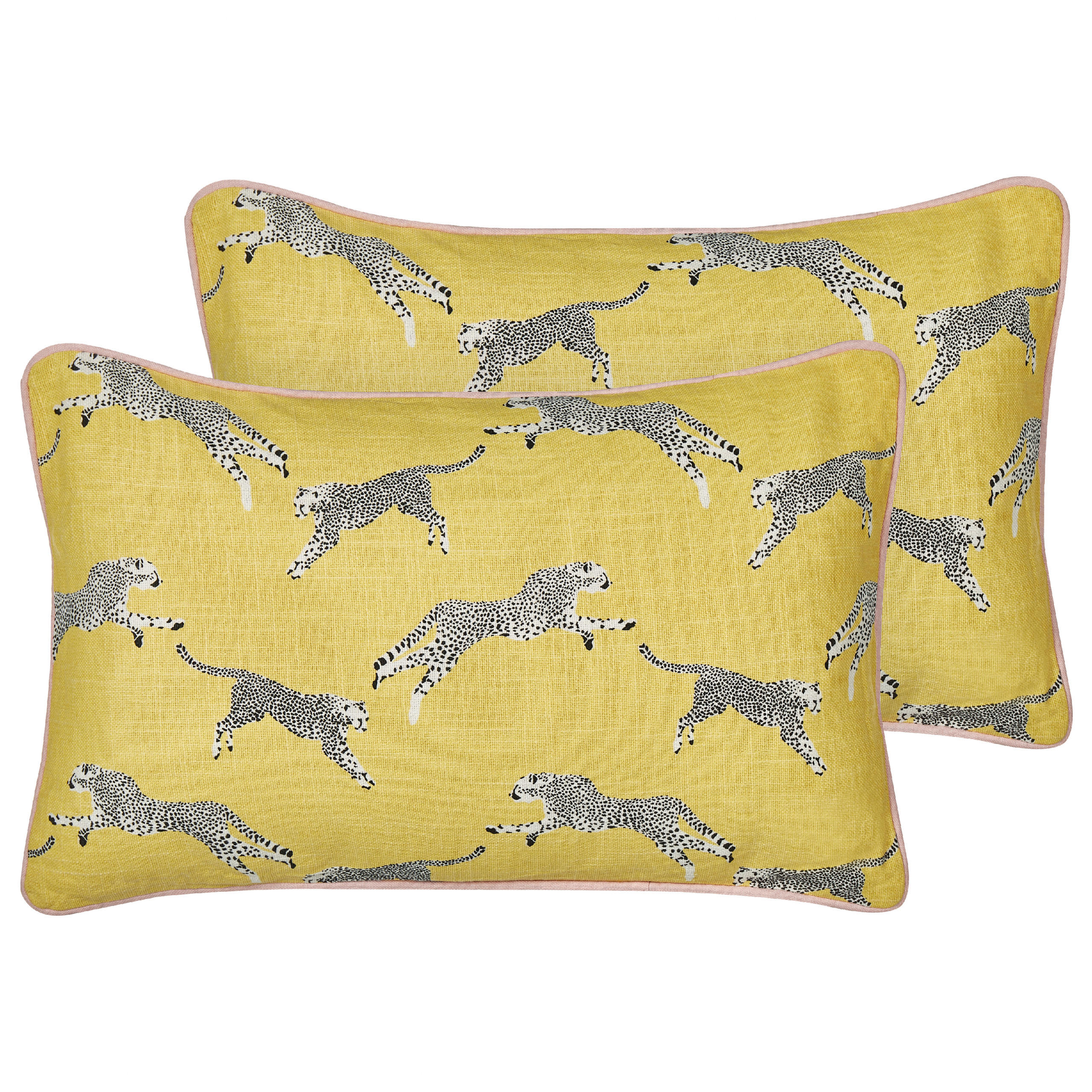 PERNĂ DECORATIVĂ set de 2 galbenă 30/50 cm Arales