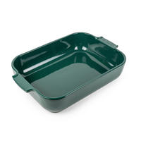 AUFLAUFFORM Keramik Appolia 36cm Rechteckig Waldgrün Spülmaschinenfest - Grün, Keramik (23.6/36/7.5cm) - PEUGEOT