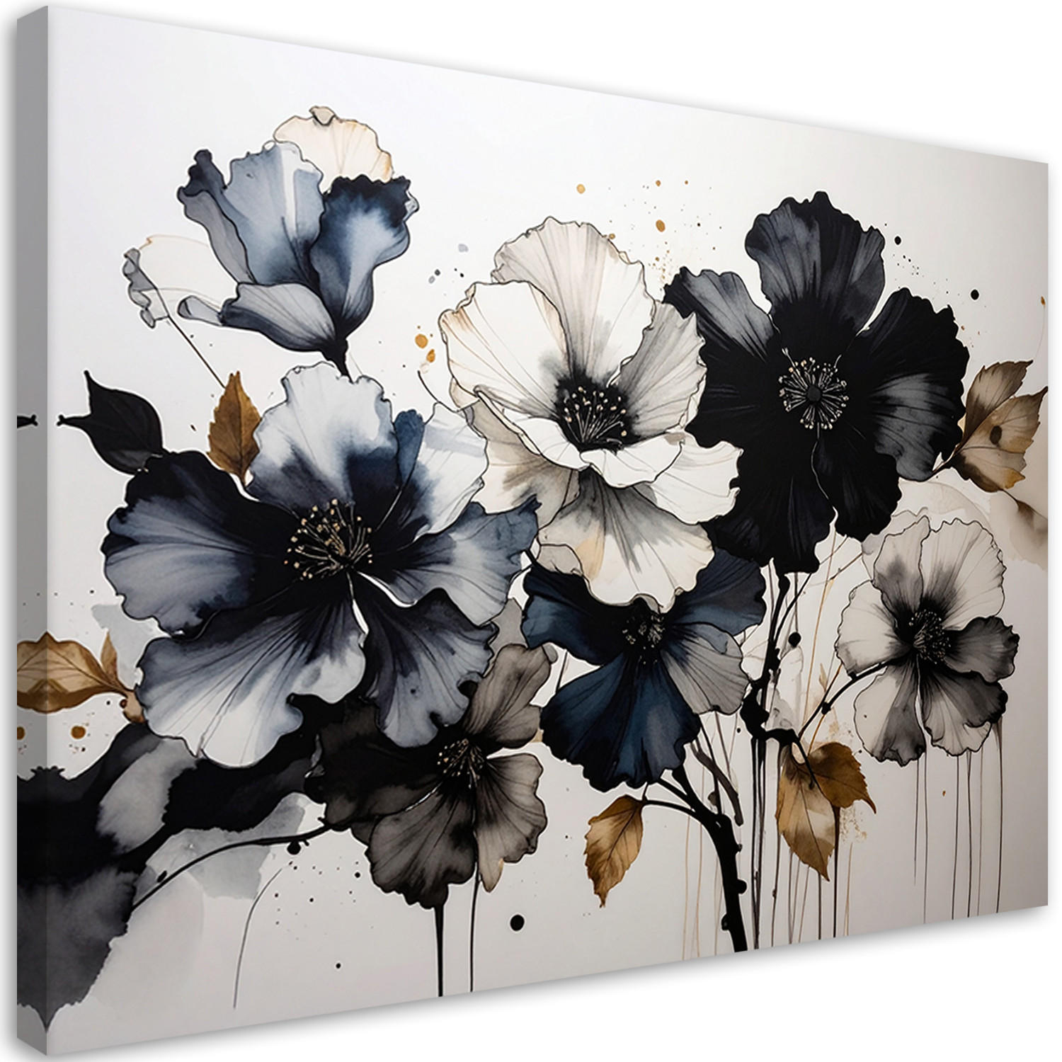 Feeby Leinwandbild, Schwarz 100x70 cm