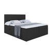 BOXBETT mit H4-Matratze und Lattenrost - LUKI - 160x200 Schwarz - Schwarz, Holzwerkstoff (160/200cm) - ALTDECOR
