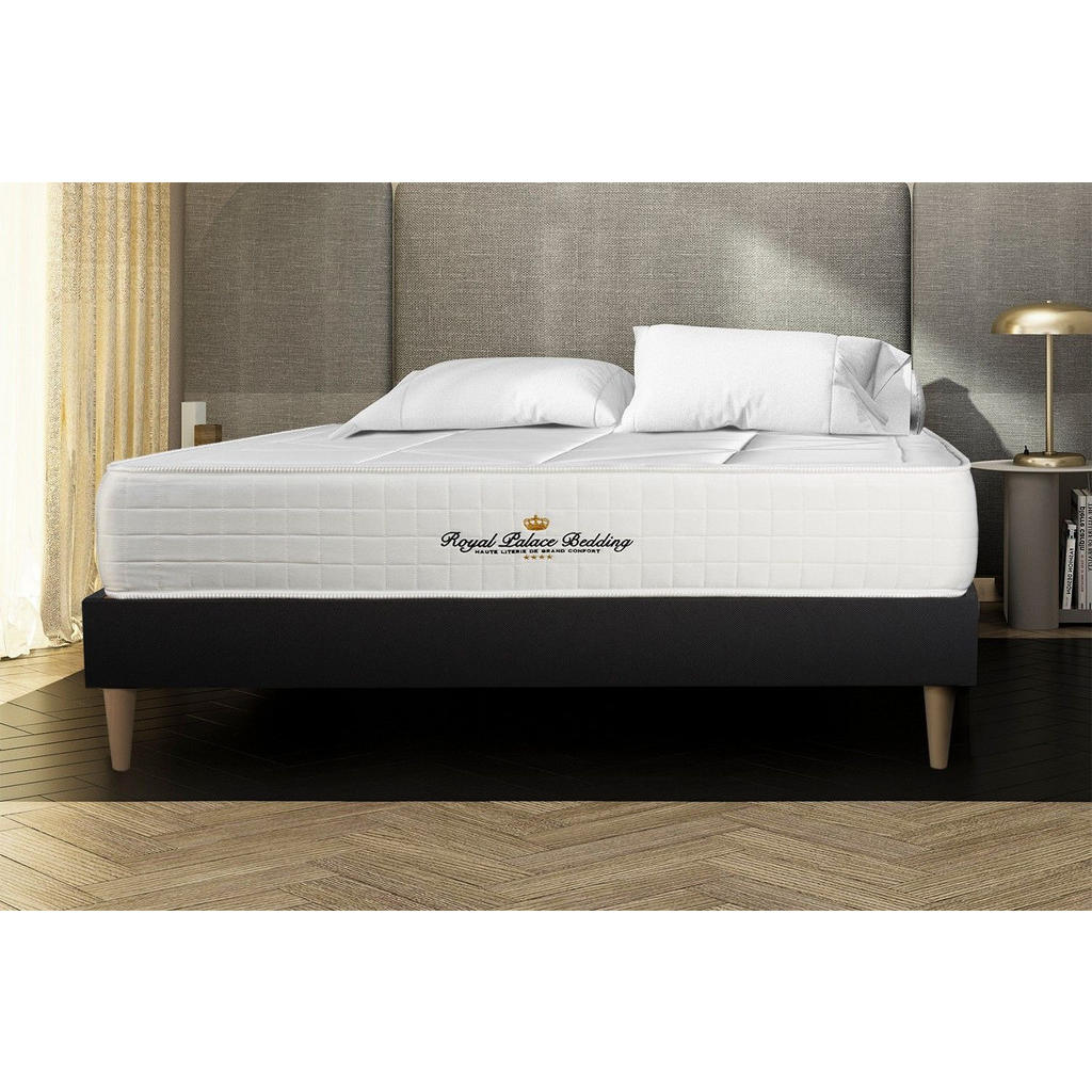 Thumbnail - Royal Palace Bedding Bett, Schwarz, Holz, H1, 5-Zonen, Höhe ca. 26 cm, 130x220 cm, Oeko-Tex® Standard 100, Schlafzimmer,...