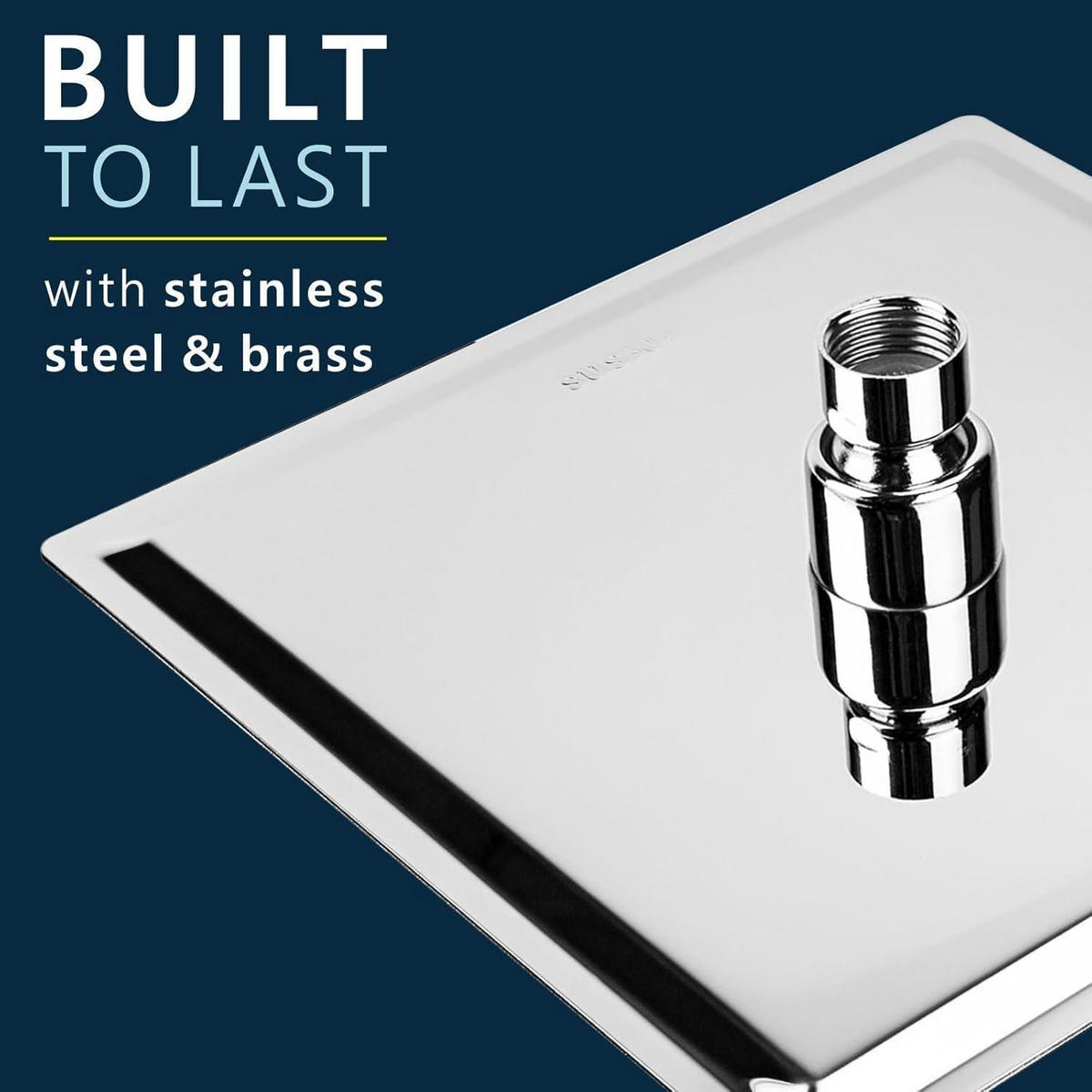 DUSCHKOPF Set mit Handbrause und Verlängerungsarm Chrom - Silberfarben, Metall (15/3/15cm)