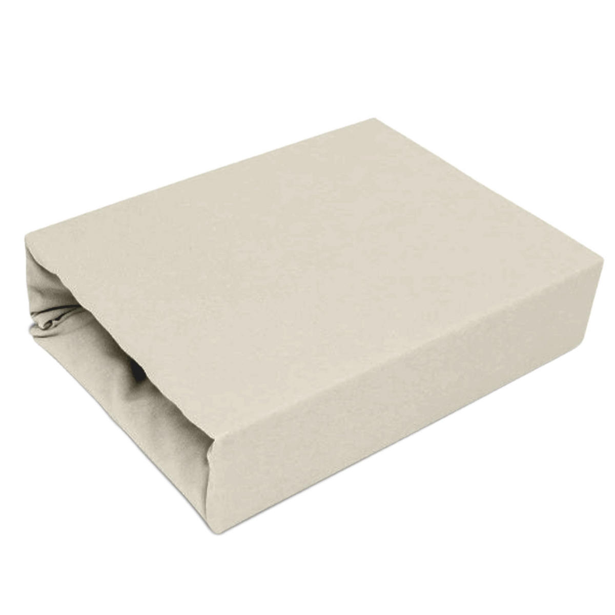 SPANNBETTLAKEN 80/180 cm, Jersey Elastisch 100 % Baumwolle Ecri - Ecru, Textil (80/180cm) - Best For Home