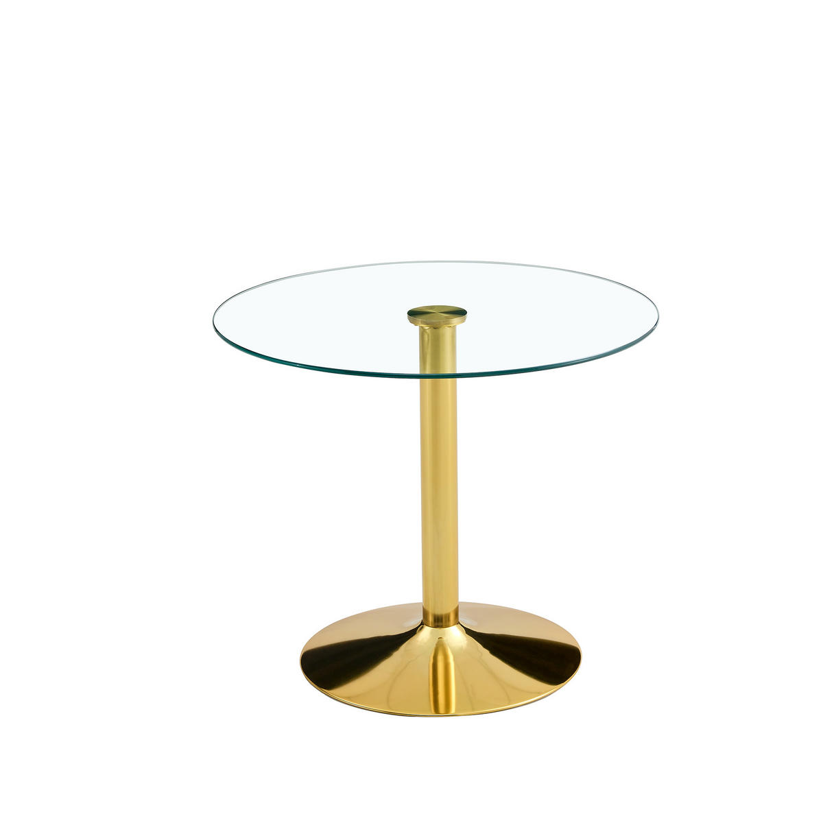 ESSTISCH Transparent/Goldfarben 85/85/76 cm - Goldfarben, Holz (85/85/76cm) - PANGIVO