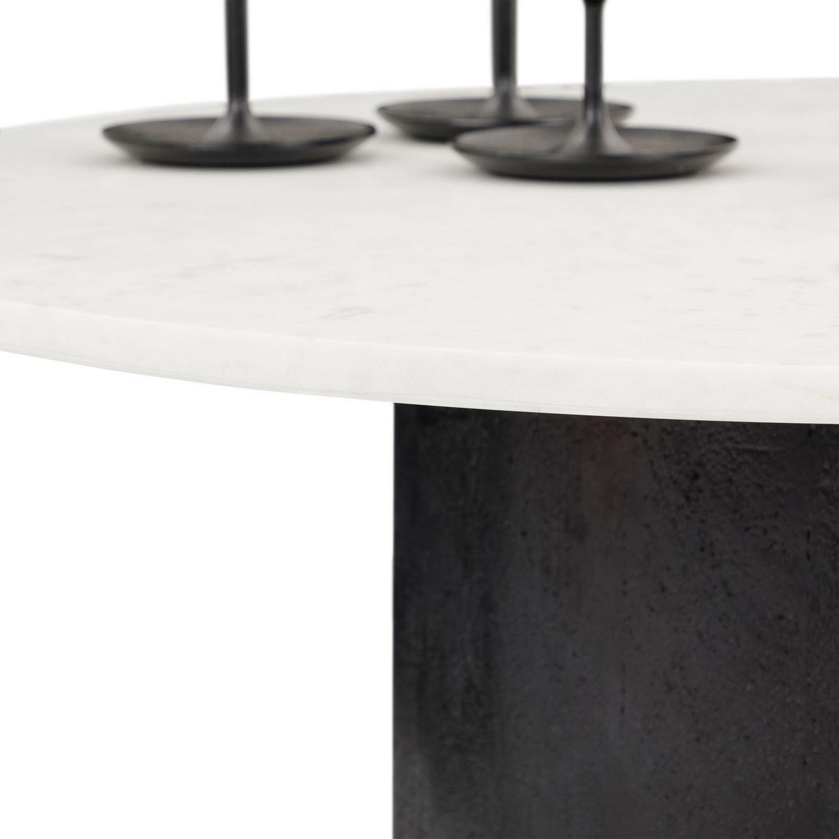 COUCHTISCH GANGA weiß/schwarz - Schwarz/Weiß, Naturmaterialien/Holz (80/80/35cm) - IDIMEX