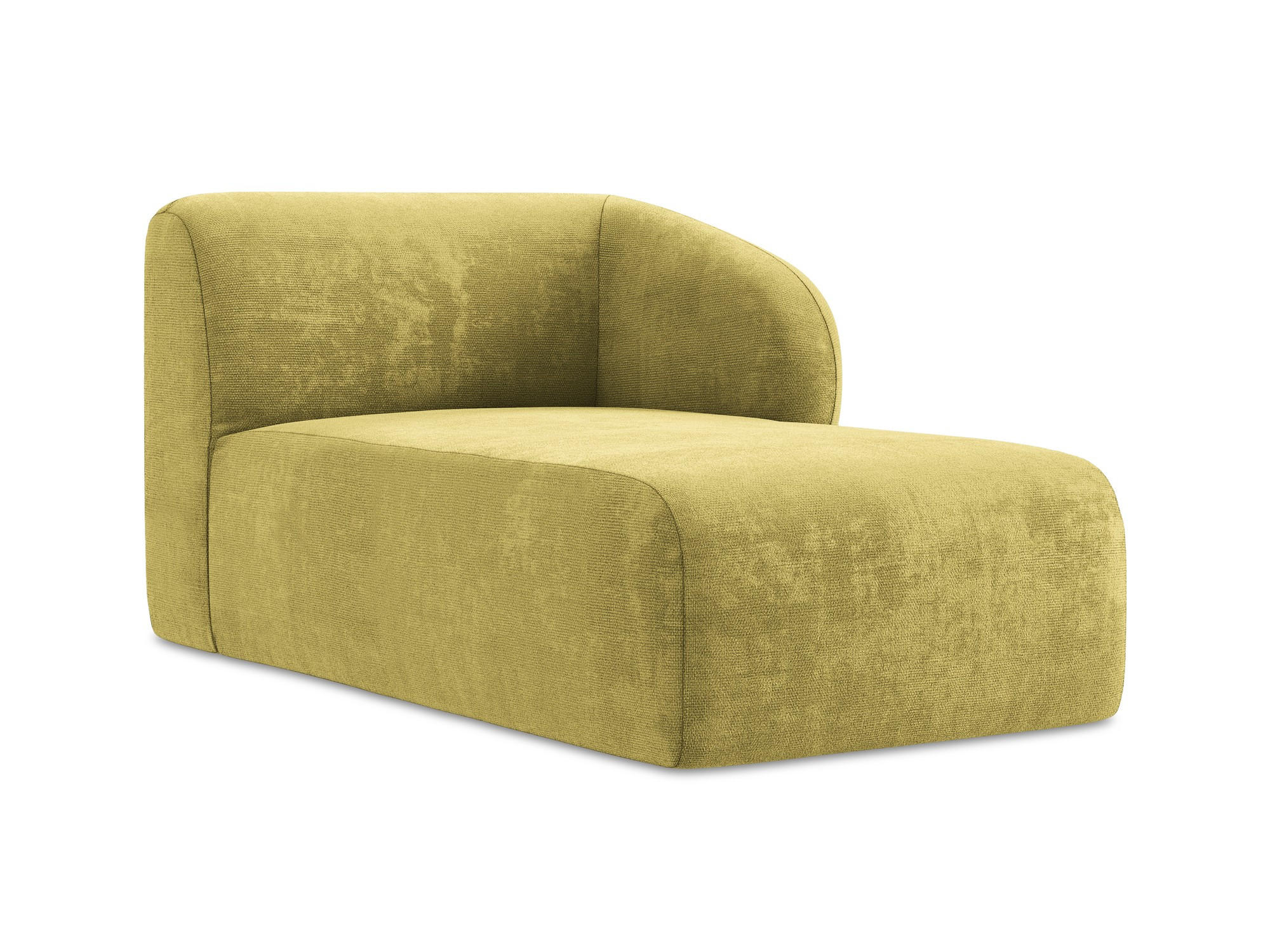 SOFAELEMENT Rechts Chenille Stoff Grün - Limette/Schwarz, Holzwerkstoff/Kunststoff (91/75/166cm) - Makamii
