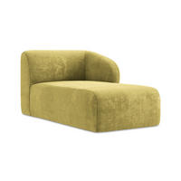 SOFAELEMENT Rechts Chenille Stoff Grün - Limette/Schwarz, Holzwerkstoff/Kunststoff (91/75/166cm) - Makamii