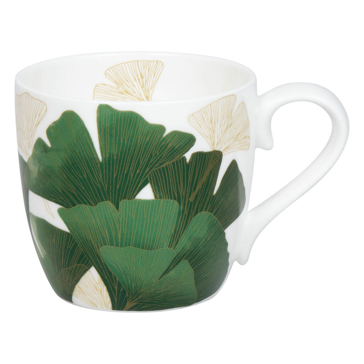 KAFFEEBECHER Ginkgo, Tasse, Floristik - Naturfarben, Keramik (0.43L) - Könitz