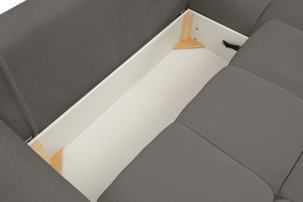 ECKSOFA Grau BOSE Mit Schlaffunktion Rechts - Grau, Textil (177/257cm) - Sepro Meble