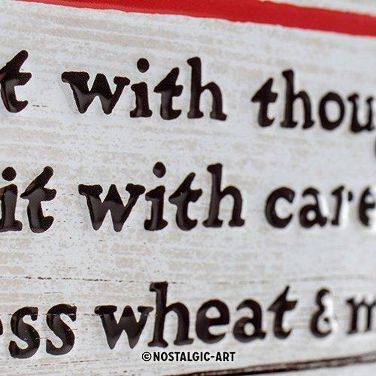 BLECHSCHILD 20/30 cm Home & Country Food Don’t Waste It - Multicolor, Metall (20/30/0.2cm) - Nostalgic-Art