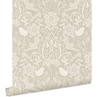 TAPETE Blumen und Vögel im Jugendstil 50 x 900 cm - Grau, Papier (50/900cm) - ESTAhome