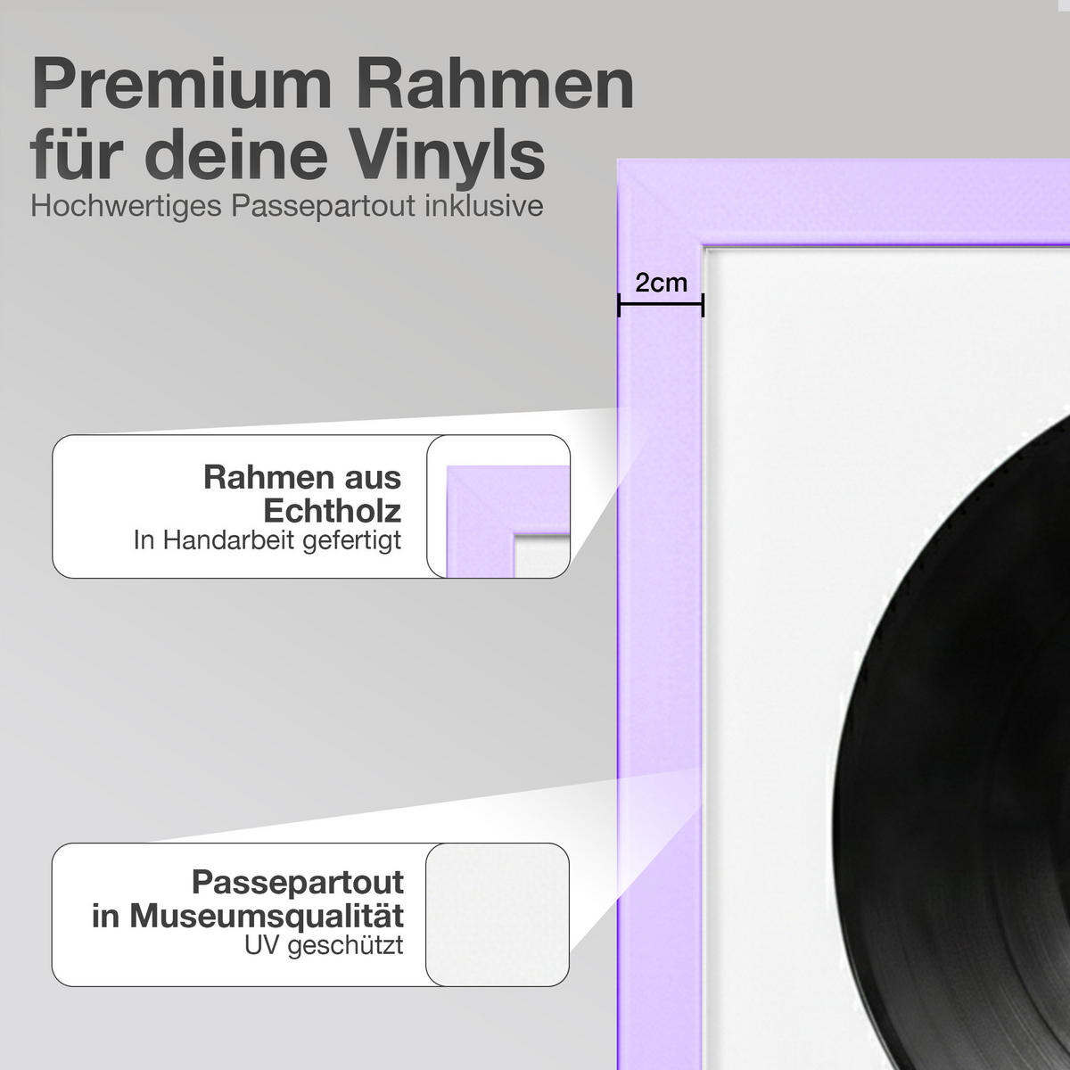 VINYL RAHMEN 40/40 für die Platte - Flieder, Holz (40/40cm) - K-Möbel