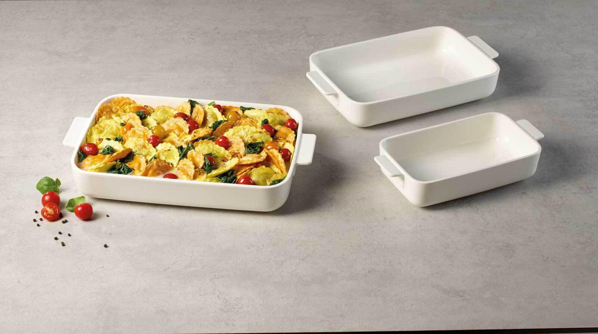 AUFLAUFFORM Clever Cooking weiß 24 x 14 cm - Weiß, Keramik (1cm) - Villeroy & Boch