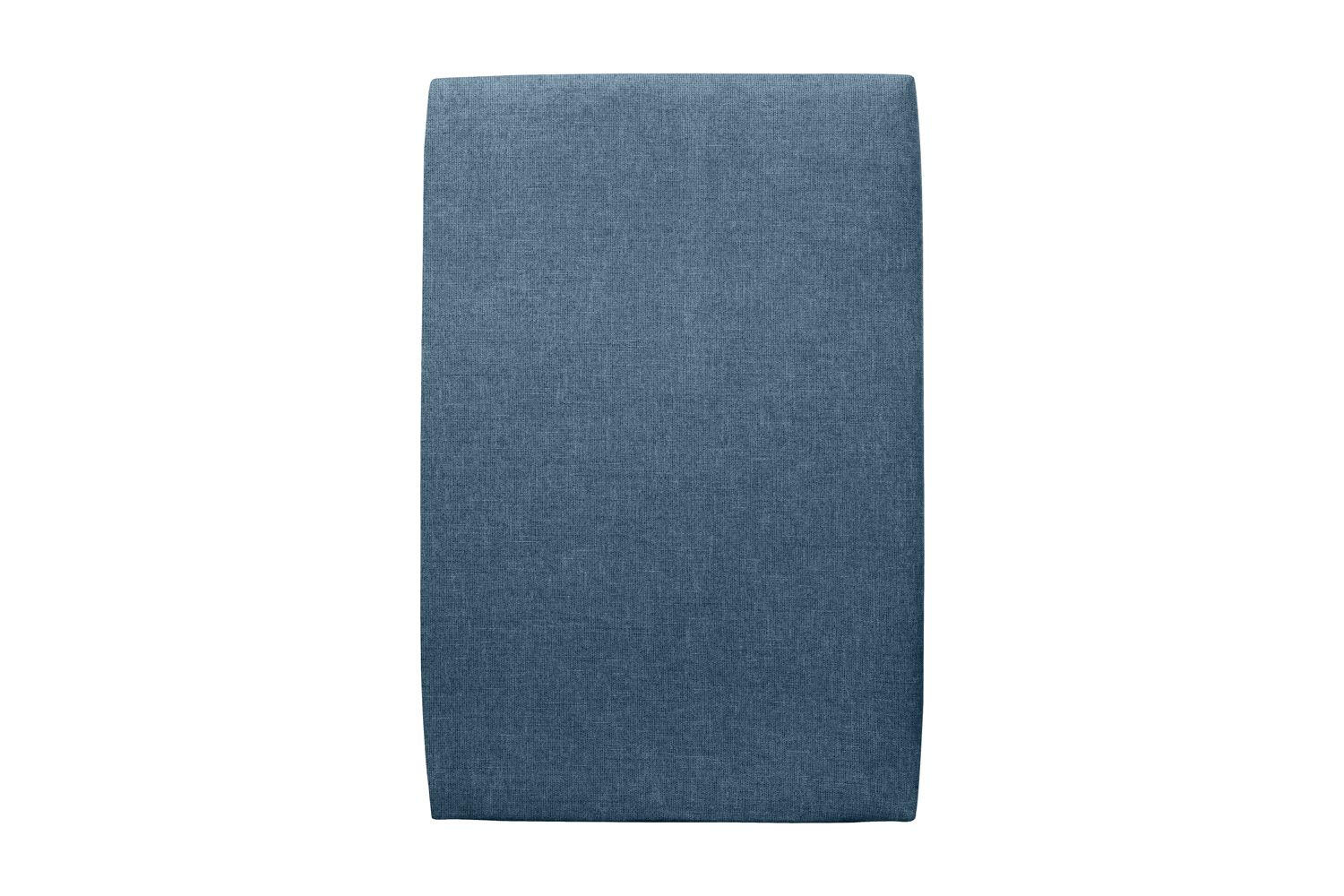 KOPFTEIL gepolstertes – ozeanblauer Stoff - 90 cm - Beige/Dunkelblau, Holz (90/120/10cm) - Sommeil de Plomb