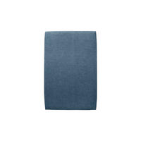 KOPFTEIL gepolstertes – ozeanblauer Stoff - 90 cm - Beige/Dunkelblau, Holz (90/120/10cm) - Sommeil de Plomb