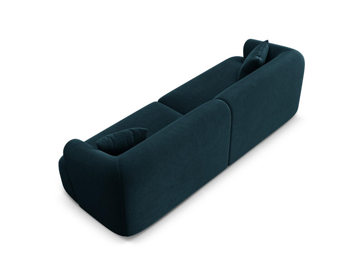 MODULARES-SOFA Campi aus Samt petrol 4 Sitzplätze - Petrol, Textil (90/70/255cm) - Cosmopolitan Design