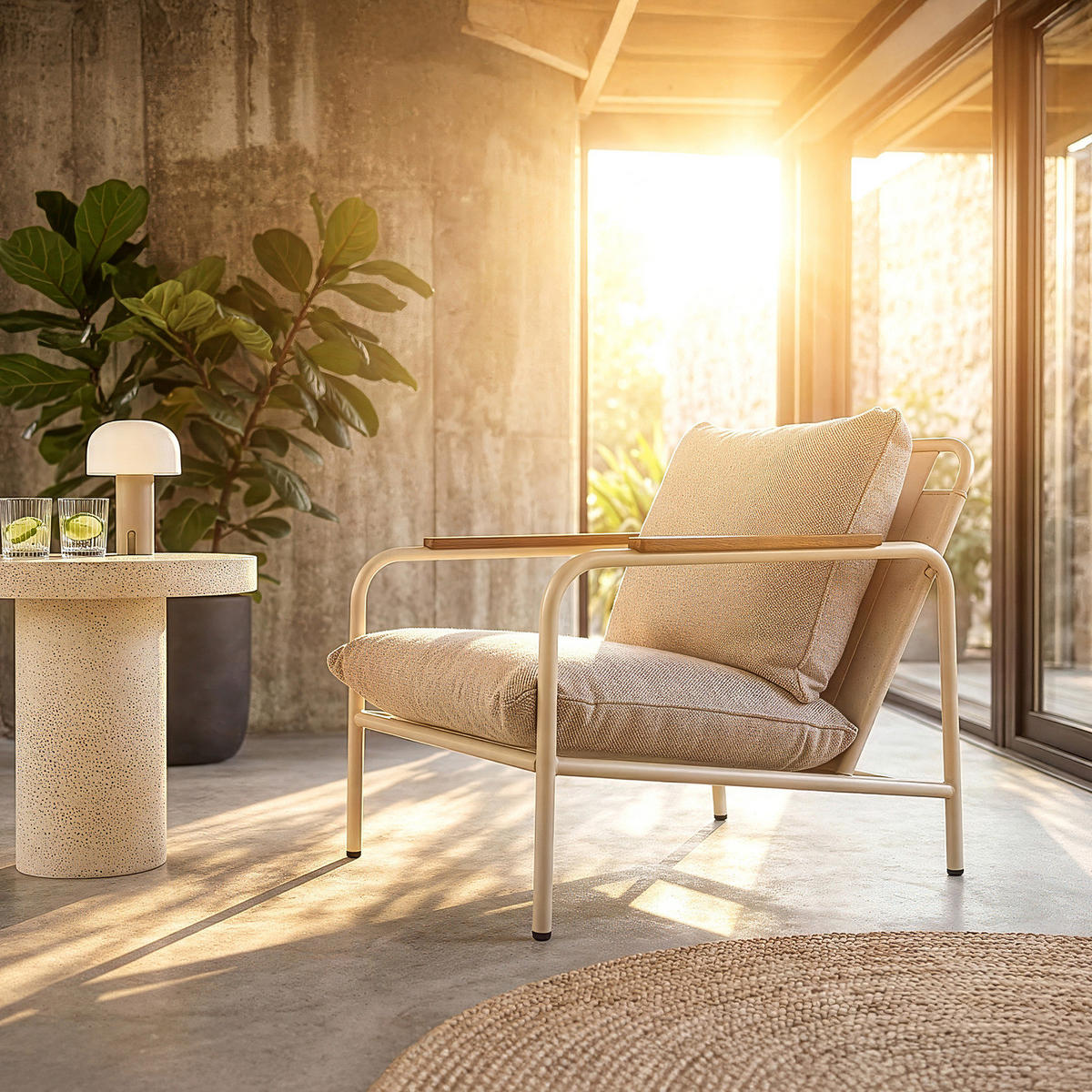 GARTENSESSEL Soulgate - Beige, Metall (69/71/87cm) - Butlers