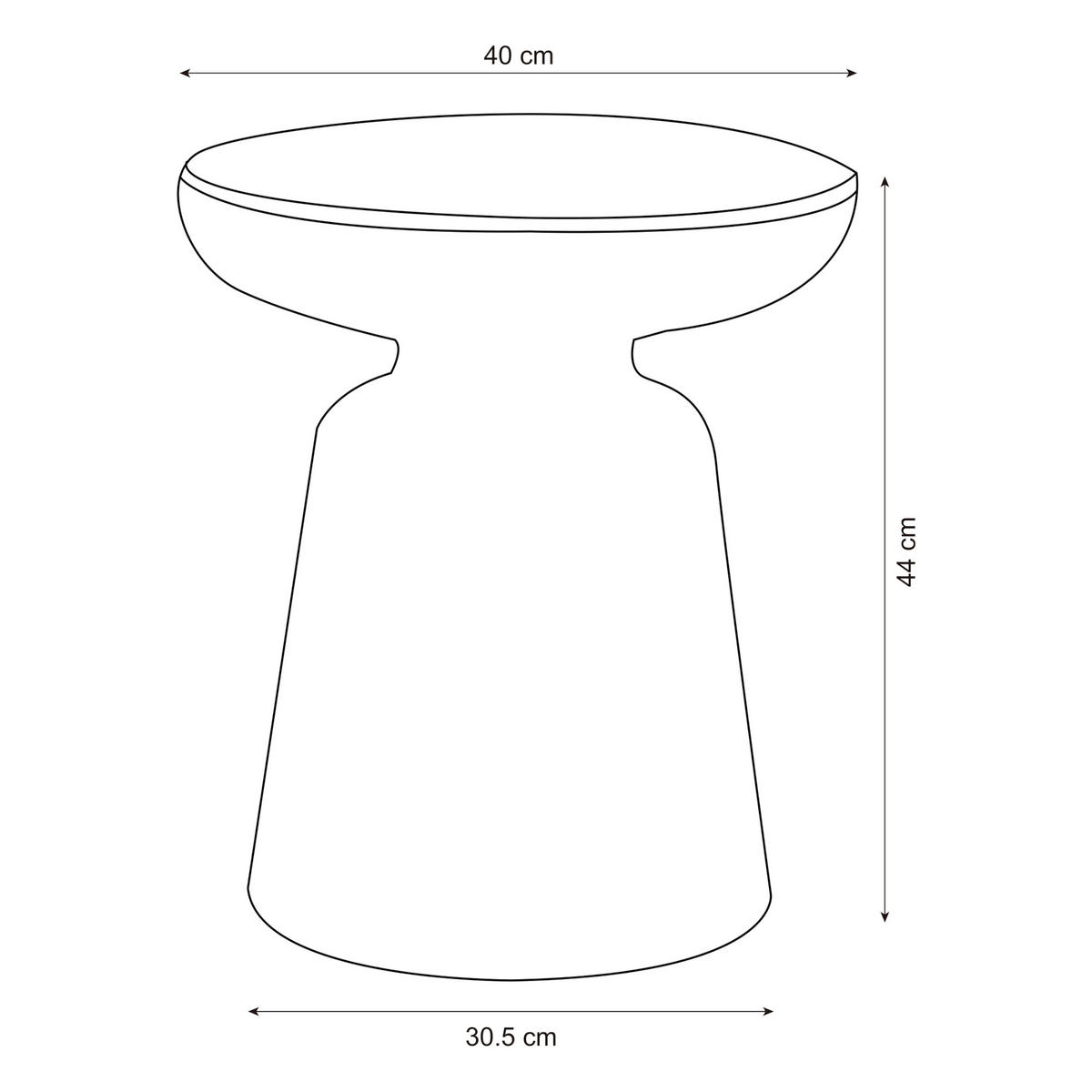 ODKLÁDACÍ STOLEK Posio - zelená barva, plast (40/40/44cm) - [en.casa]