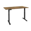 SCHREIBTISCH höhenverstellbar elektrisch Editha 140x90 schwarz/plankeneiche - Alteiche, Holz (140/90/74cm) - 58aufmkessel