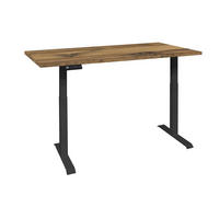 SCHREIBTISCH höhenverstellbar elektrisch Editha 140x90 schwarz/plankeneiche - Alteiche, Holz (140/90/74cm) - 58aufmkessel