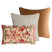 DEKOKISSEN 3er-Set Bunt 45/45 cm Dyera - Multicolor, Textil (45/45cm) - Beliani