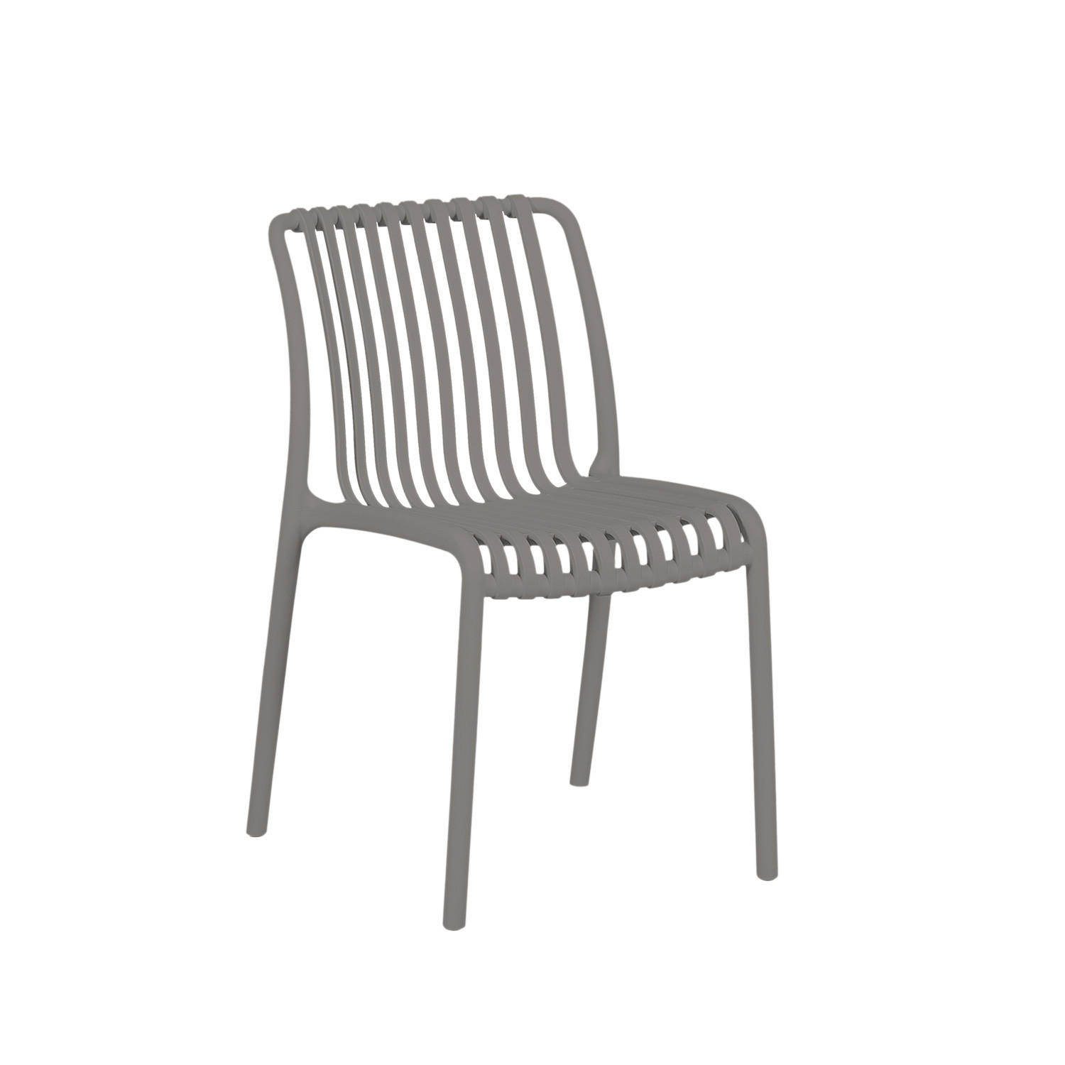 STUHL FÜR DRAUSSEN Ollie Grau 45 cm x 78 cm - Grau, Kunststoff (45/78/62cm) - Klast Home