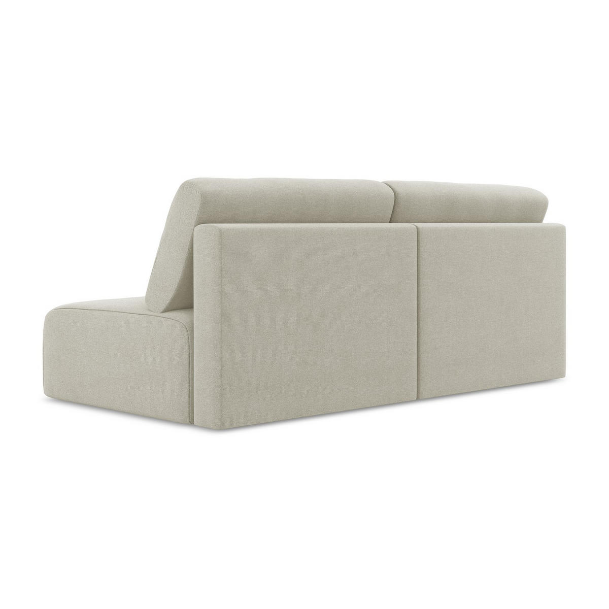 3-SITZER SOFA mit Schlaffunktion Strukturstoff Stoff Beige - Beige/Creme, Kunststoff/Textil (216/79/102cm) - LaMiaSofa