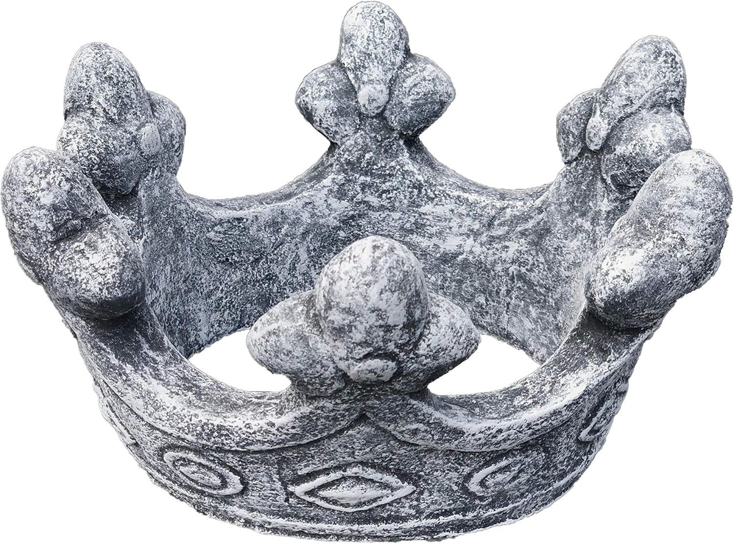 STEINFIGUR Steinskulptur Krone, Frostfest, massiver Steinguss - Grau, Stein (27/15/27cm) - stoneandstyle