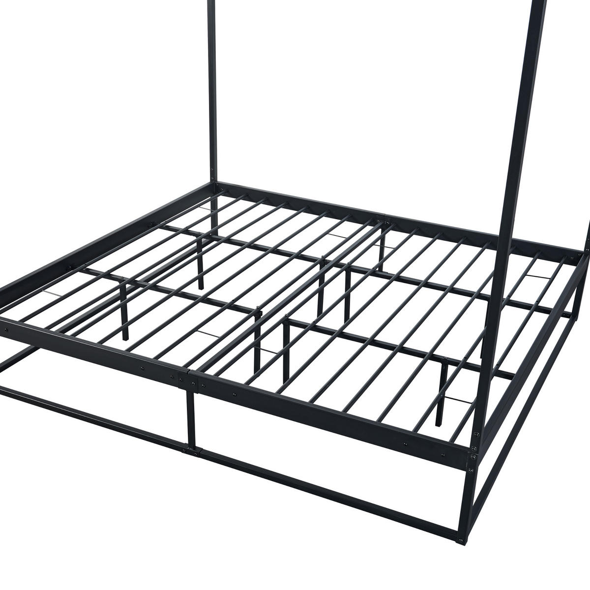 HIMMELBETT Kristianstad - Schwarz, Metall (180/200cm) - [en.casa]