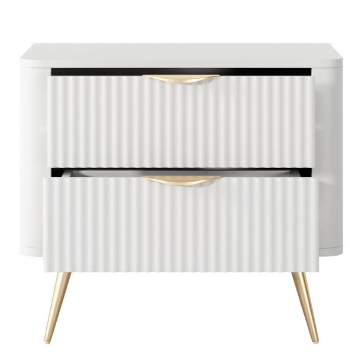 NACHTTISCH Weiss Lena - Weiß, Holzwerkstoff (63.2/55.3/38cm) - Sepro Meble