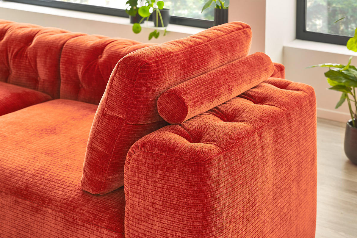 RÜCKENKISSEN SEPHI Rot Cord - Rot, Textil (70/20cm) - KAWOLA