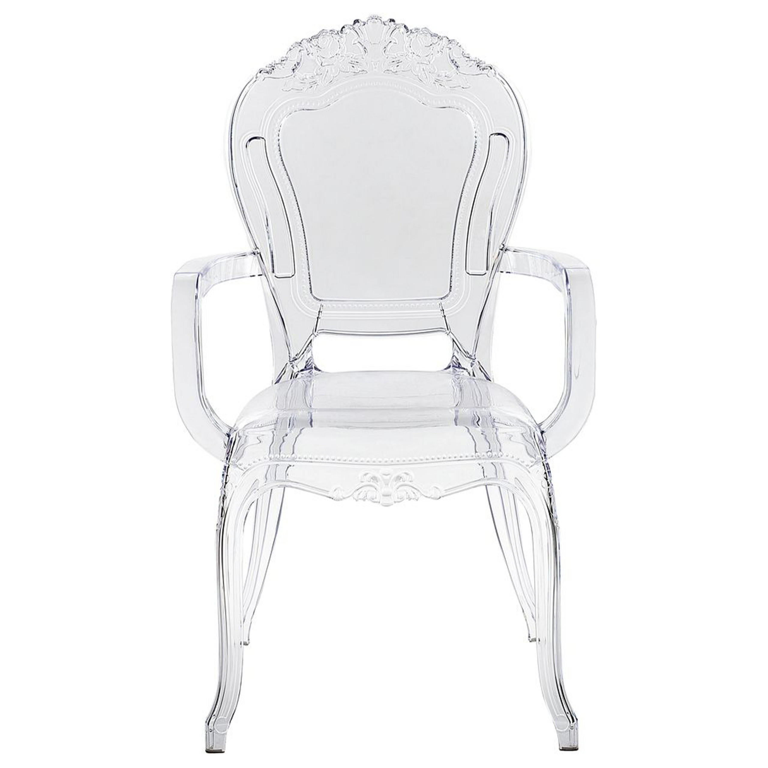 ESSZIMMERSTUHL 2er-Set Kunststoff Transparent Vermont - Transparent, Kunststoff (52/98/53cm) - Beliani